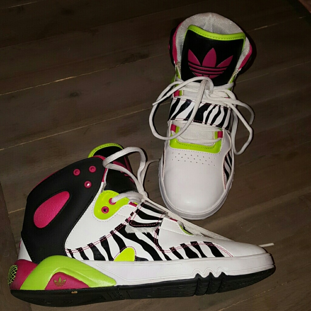 Adidas Roundhouse Zebra Print Hightops